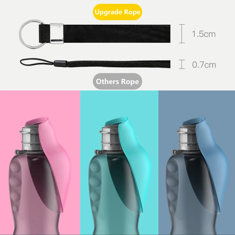 800ml Portable Dog Water Bottle for Walks, Hiking & Travel