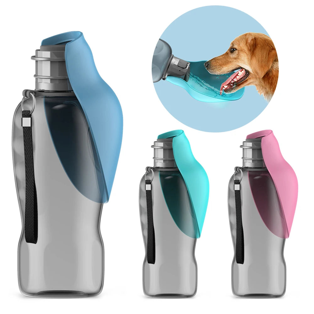 800ml Portable Dog Water Bottle for Walks, Hiking & Travel